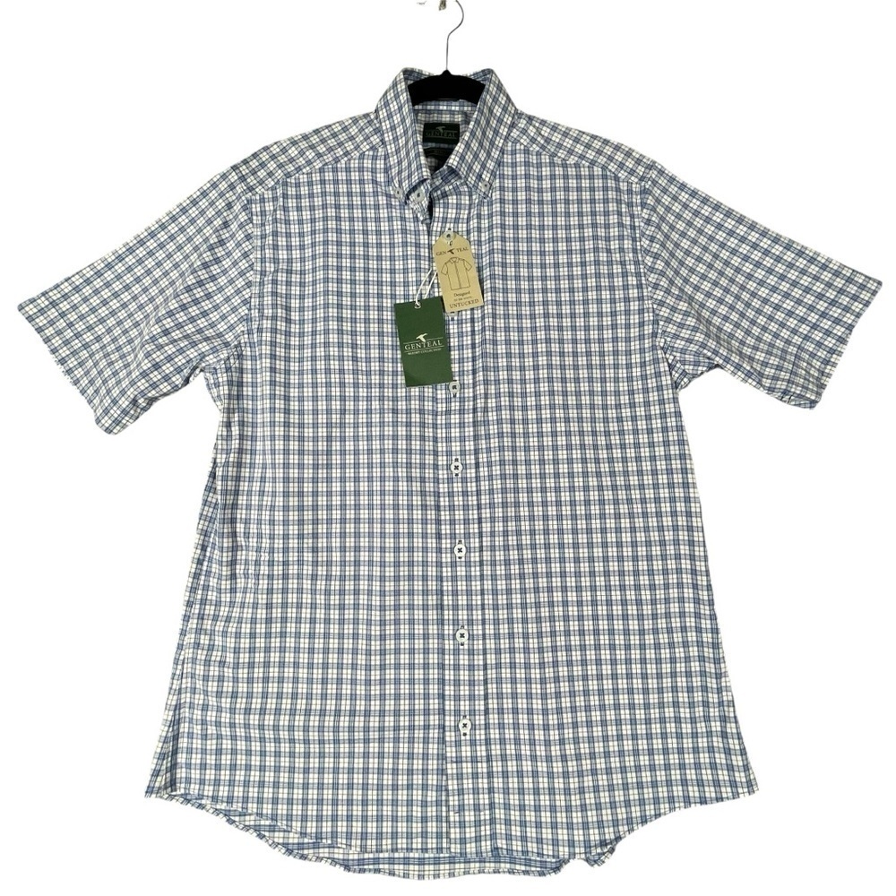 GenTeal Stoneman Button Down Short Sleeve Performance Untuck Sport Shirt NWT - S